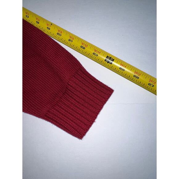 LL Bean Sweater Men’s Size L Red 1/4 Zip Pullover Mock Neck Long Sleeve Cotton - Picture 13 of 16